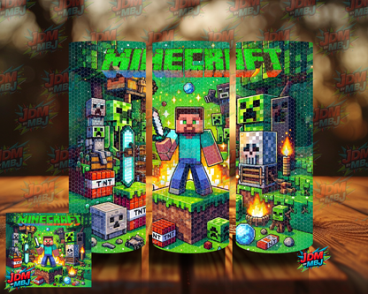 Rhinestone Minecraft 20oz Sublimation Prints