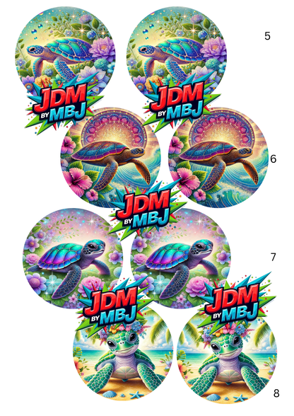 Impresiones por sublimación de posavasos de Turtle Car