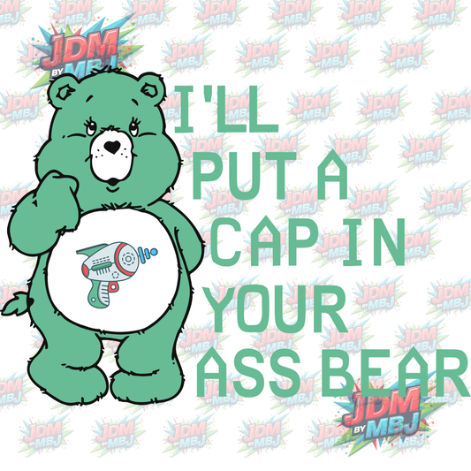 Iron On - CareBear (I'll a Cap in) DTF 20cm