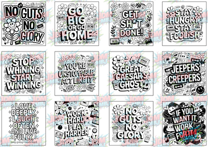 Swear Words "Bold & Easy" Volume 6 Digital Colouring Pages