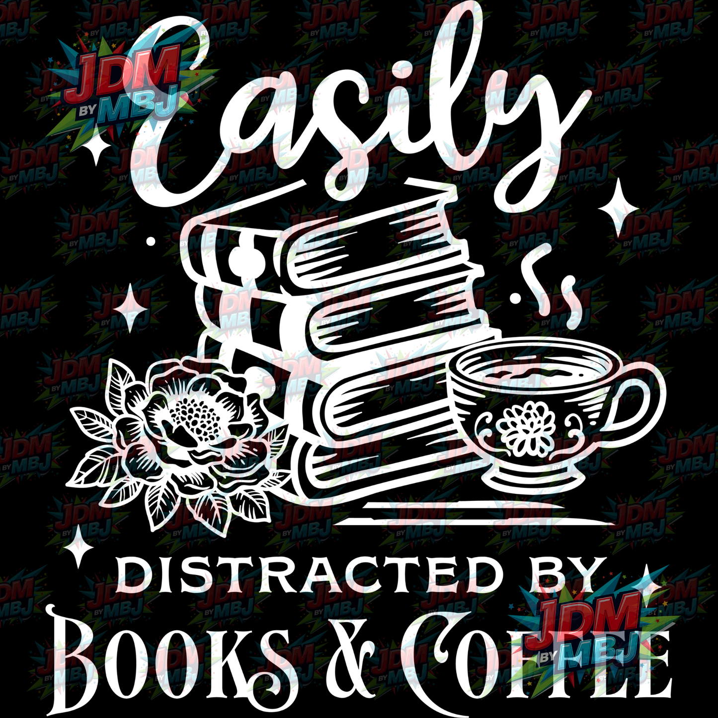 Iron On - Easily Distributed by Books & Coffee DTF 20cm