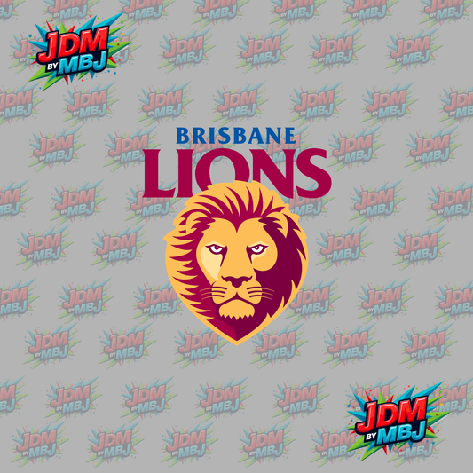 Iron On - Brisbane Lions "AFL" DTF 20cm