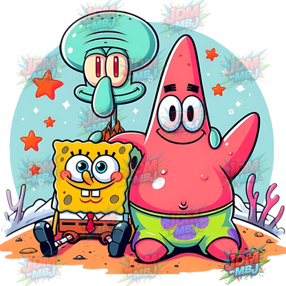 Bob Esponja Pantalones Cuadrados (DTF) - Planchado (25 cm)