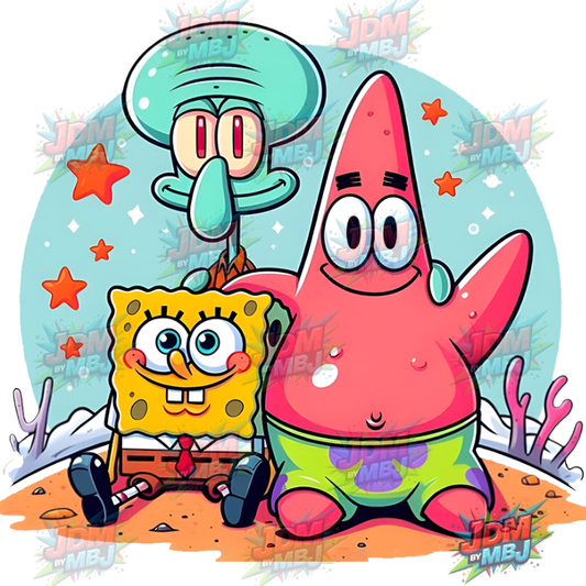 Bob Esponja Pantalones Cuadrados (DTF) - Planchado (25 cm)