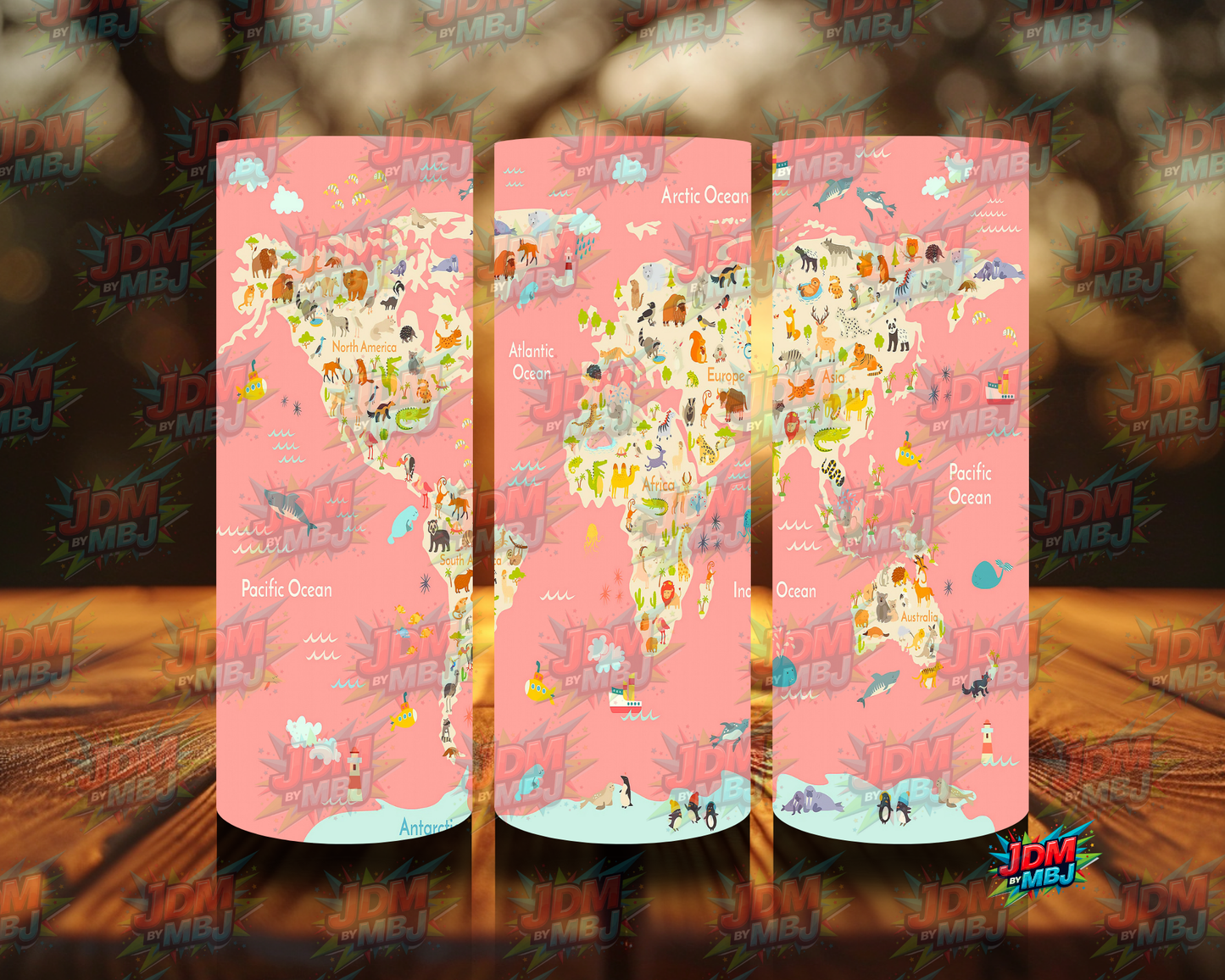 Inspired by World Maps Sublimation Prints