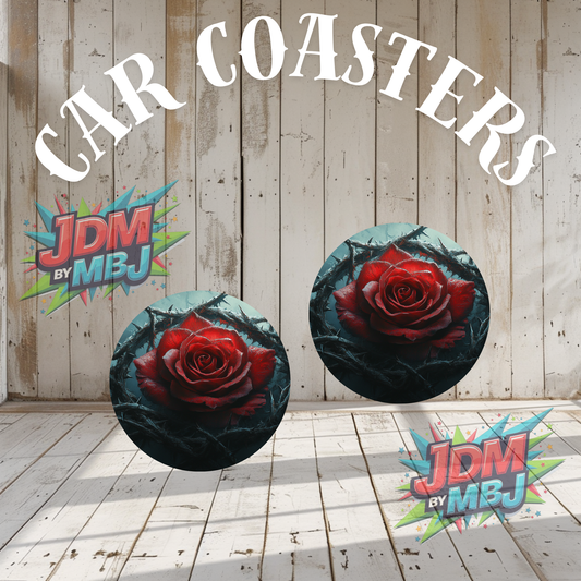 Juego de 2 posavasos para coche fabricados