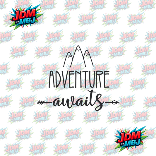 Iron On - Adventure Awaits DTF 20cm