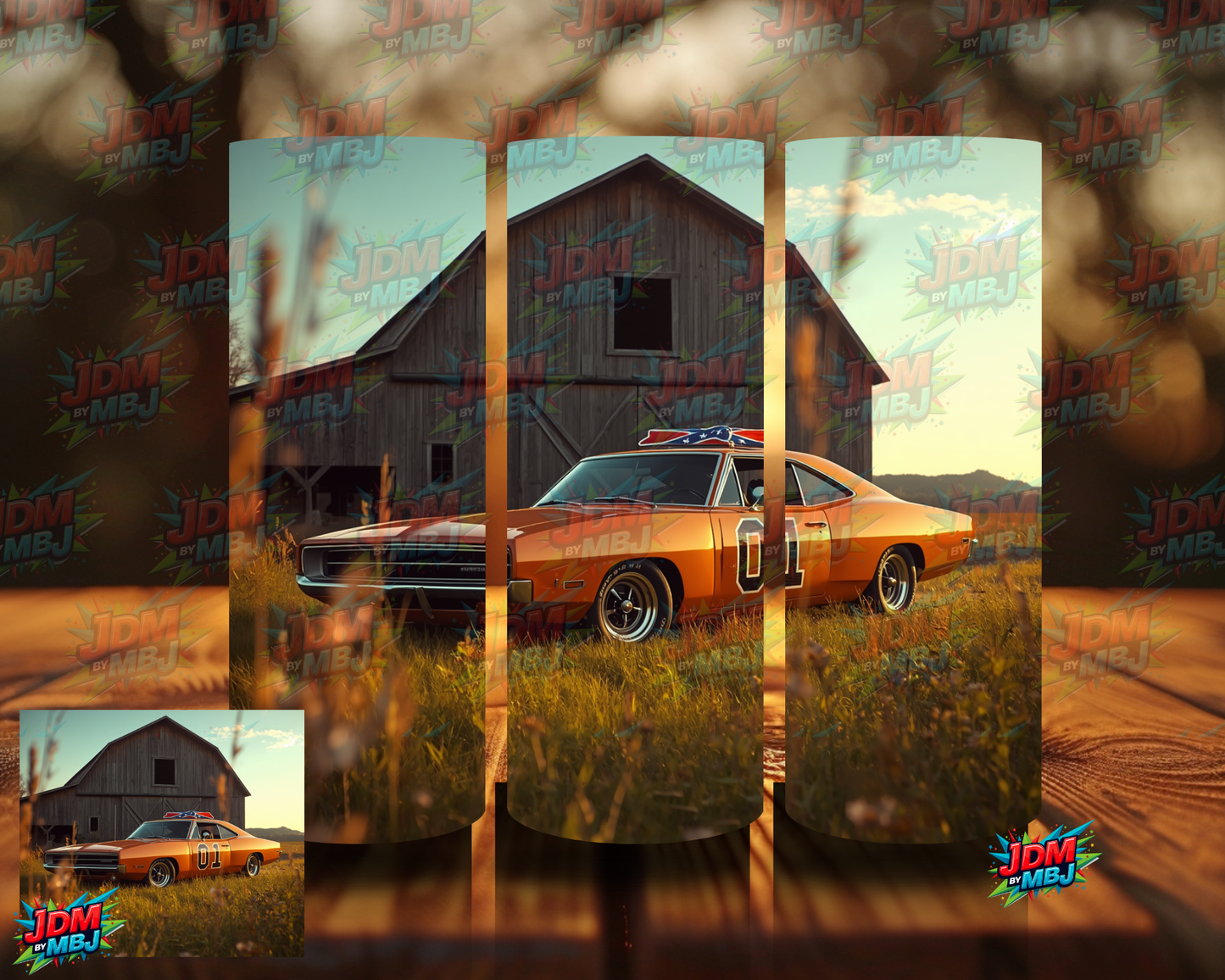 Inspired by General Lee / Dukes of Hazzard Sublimation Prints