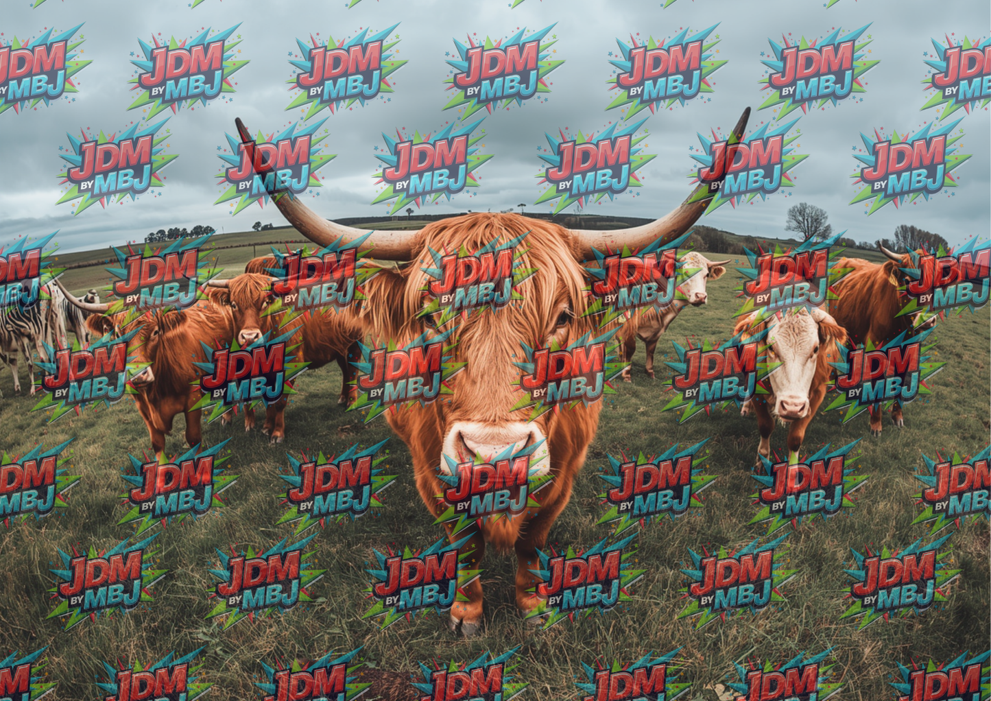Highland Cow Cutting Board Sublimation Prints