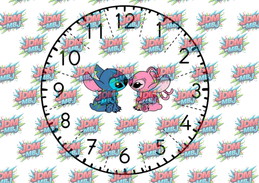 Clock Sublimation Prints- Inspired by Disney, Stitch & More
