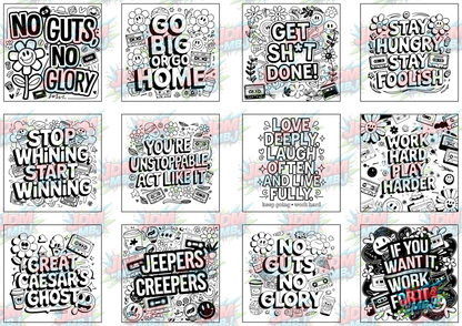 Swear Words "Bold & Easy" Volume 7 Digital Colouring Pages