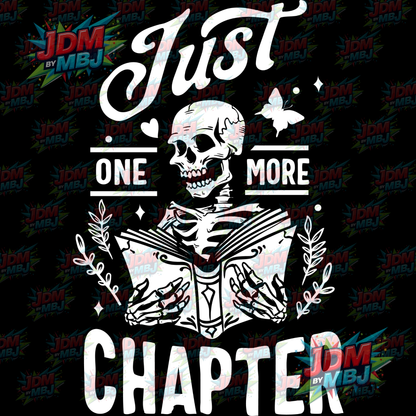 Iron On - Just One More Chapter (Butterfly) DTF 20cm