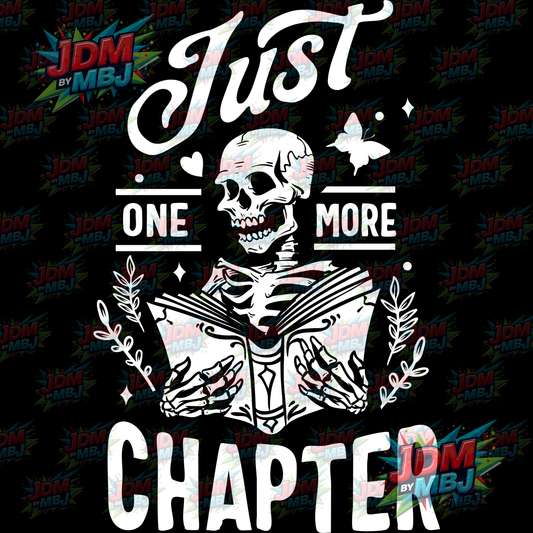 Iron On - Just One More Chapter (Butterfly) DTF 20cm
