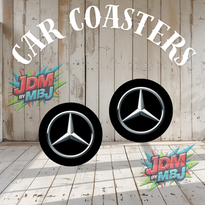 Juego de 2 posavasos para coche fabricados