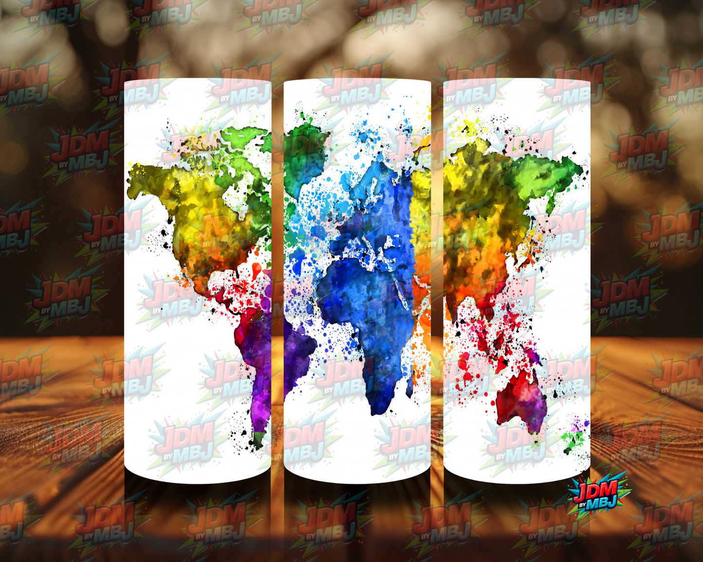 Inspired by World Maps Sublimation Prints