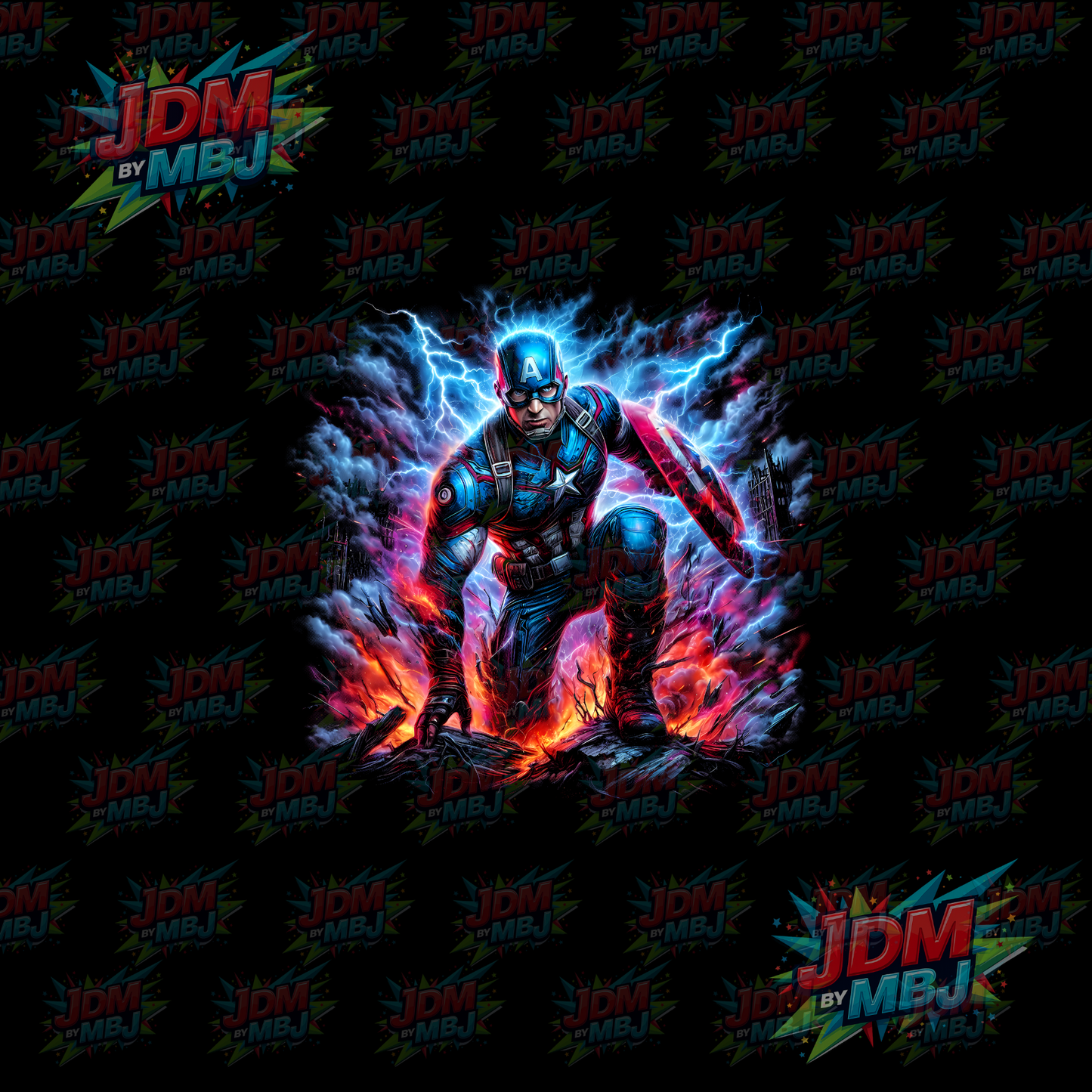 Iron On - Superhero Halftone DTF