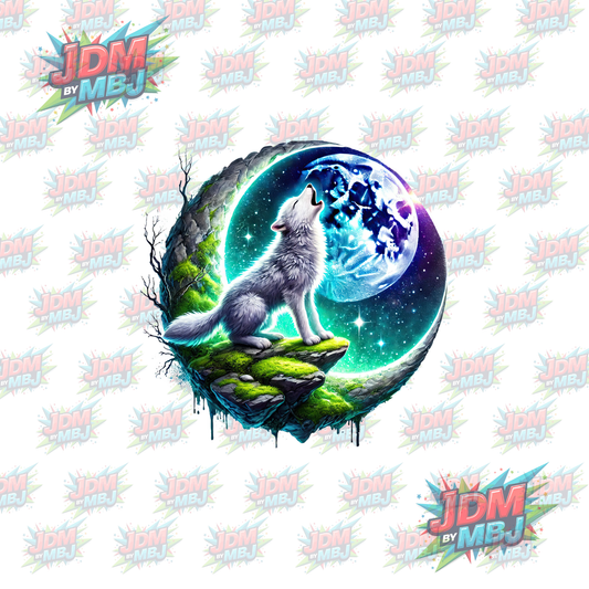 Transferencia térmica - Lobo misterioso DTF 25 cm