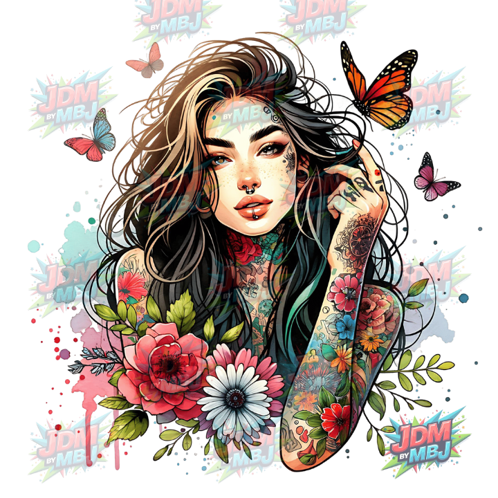 Iron On - Tattoo Girl DTF 25cm