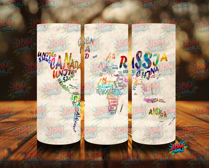 Inspired by World Maps Sublimation Prints