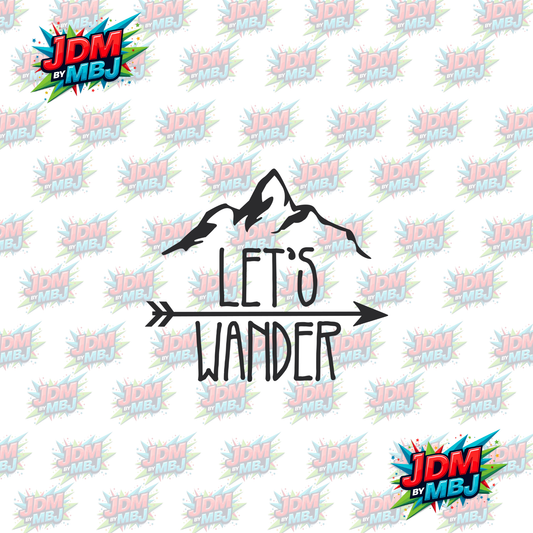 Iron On - Let's Wander DTF 20cm