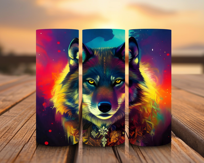 Inspirado en impresiones de sublimación de lobos