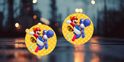 Impresiones de sublimación de posavasos de Super Mario (8 por página)