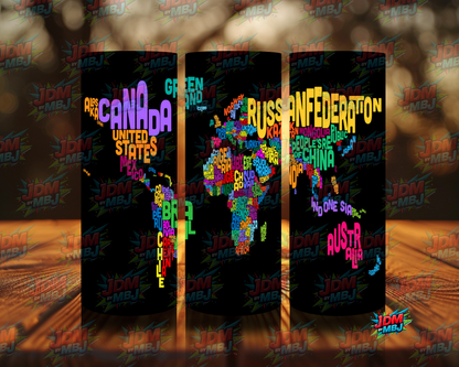 Inspired by World Maps Sublimation Prints