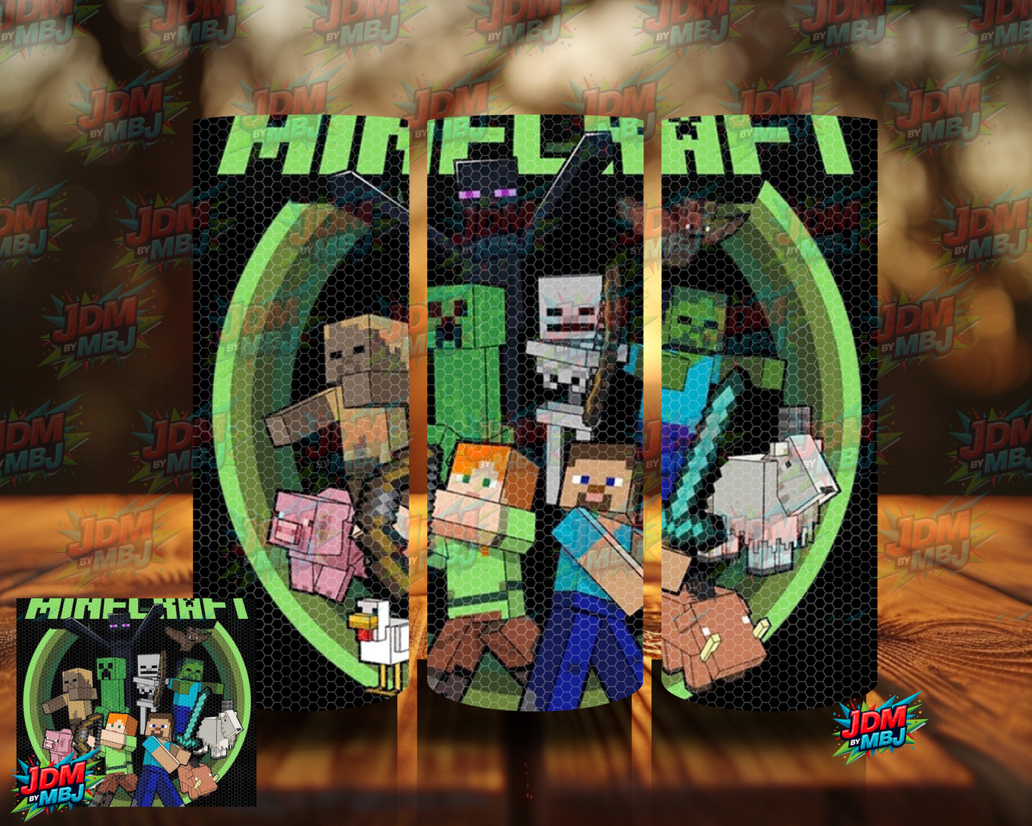 Rhinestone Minecraft 20oz Sublimation Prints