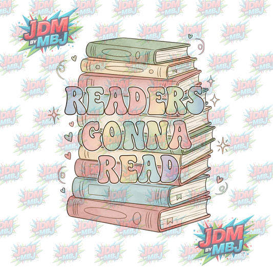 Iron On - Readers Gonna Read DTF 20cm