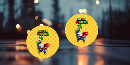 Impresiones de sublimación de posavasos de Super Mario (8 por página)