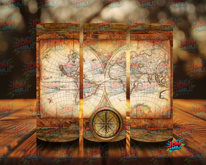 Inspired by World Maps Sublimation Prints