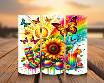 Impresiones de sublimación de aves y mariposas