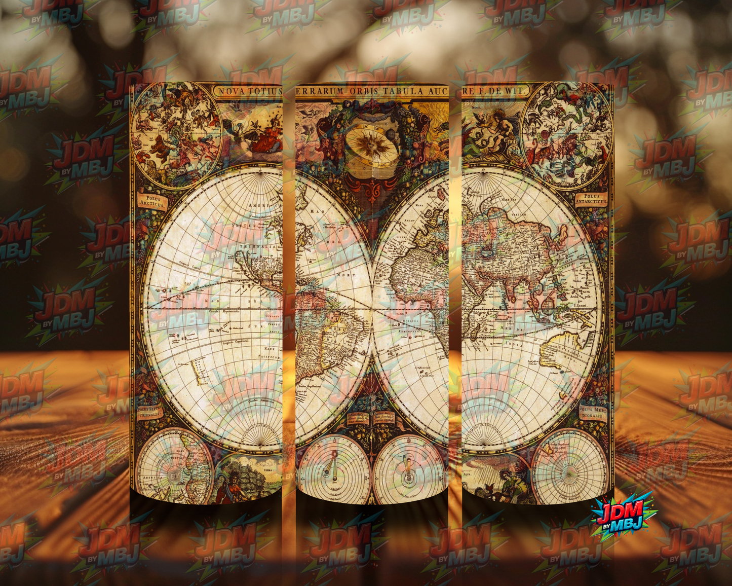 Inspired by World Maps Sublimation Prints