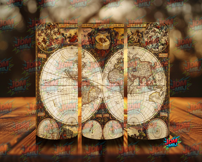 Inspired by World Maps Sublimation Prints
