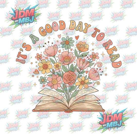 Iron On - It's a Good Day To Read DTF 20cm