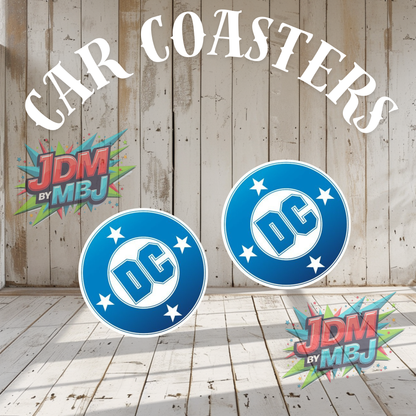 Juego de 2 posavasos para coche fabricados