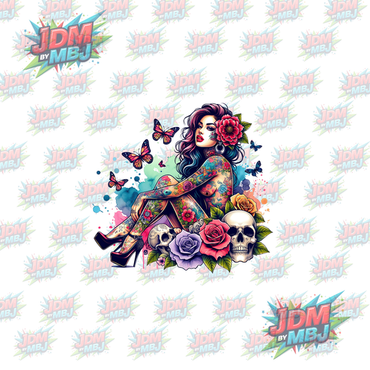 Iron On - Tattoo Girl DTF