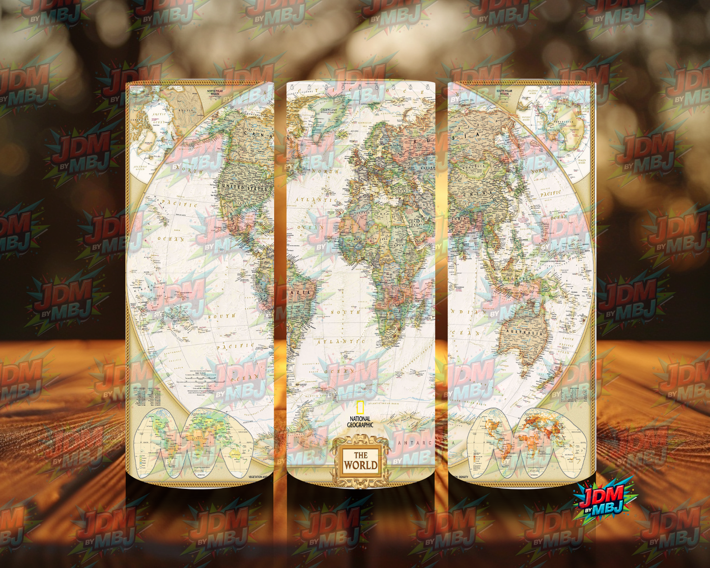 Inspired by World Maps Sublimation Prints