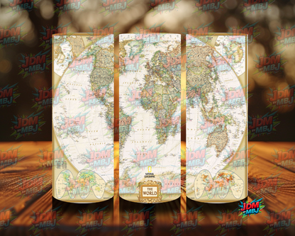 Inspired by World Maps Sublimation Prints