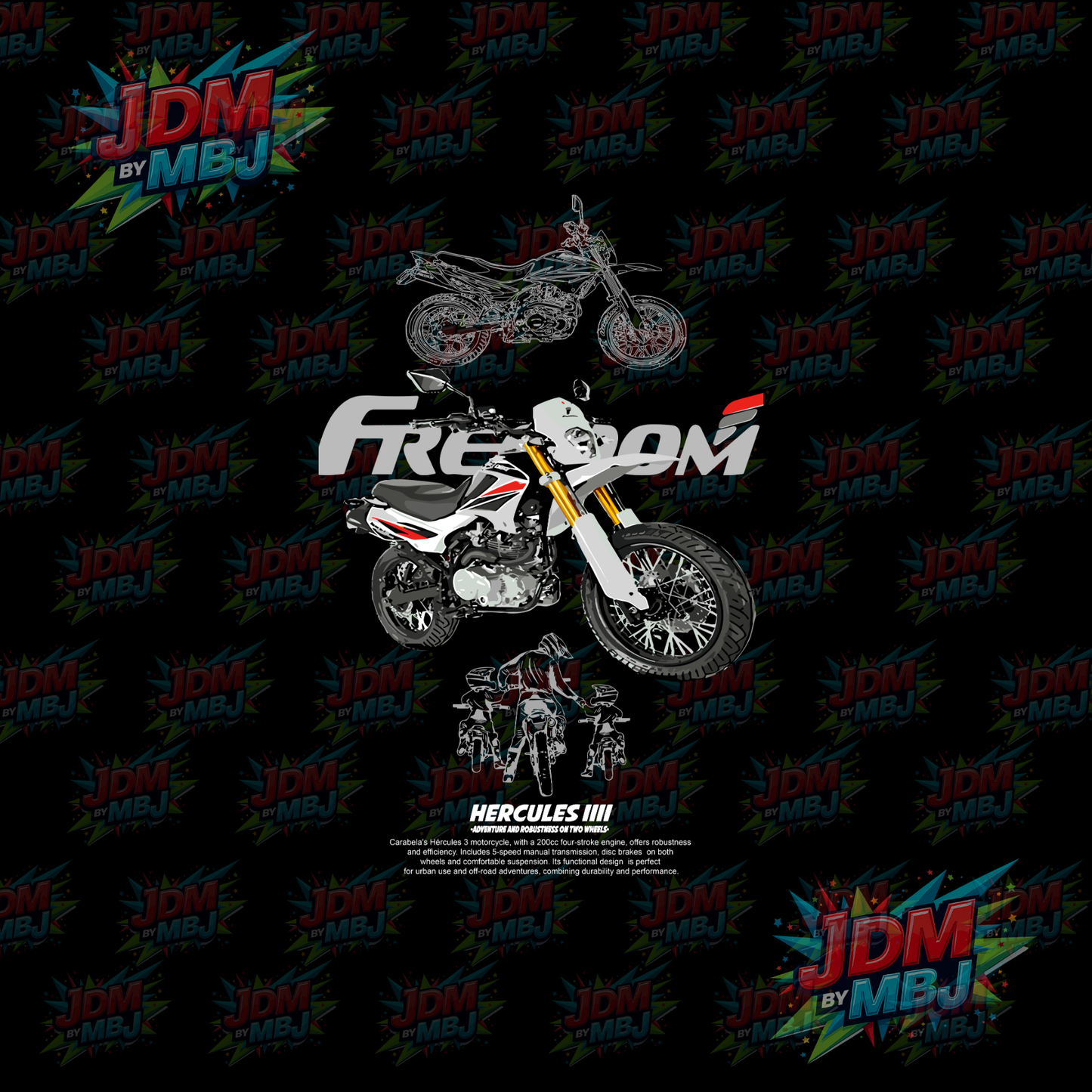 Iron On - Motorcycle  DTF