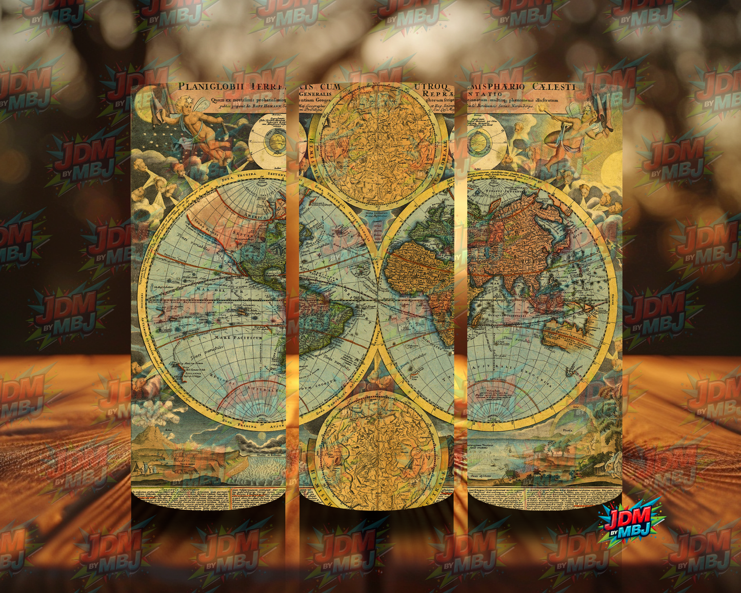 Inspired by World Maps Sublimation Prints