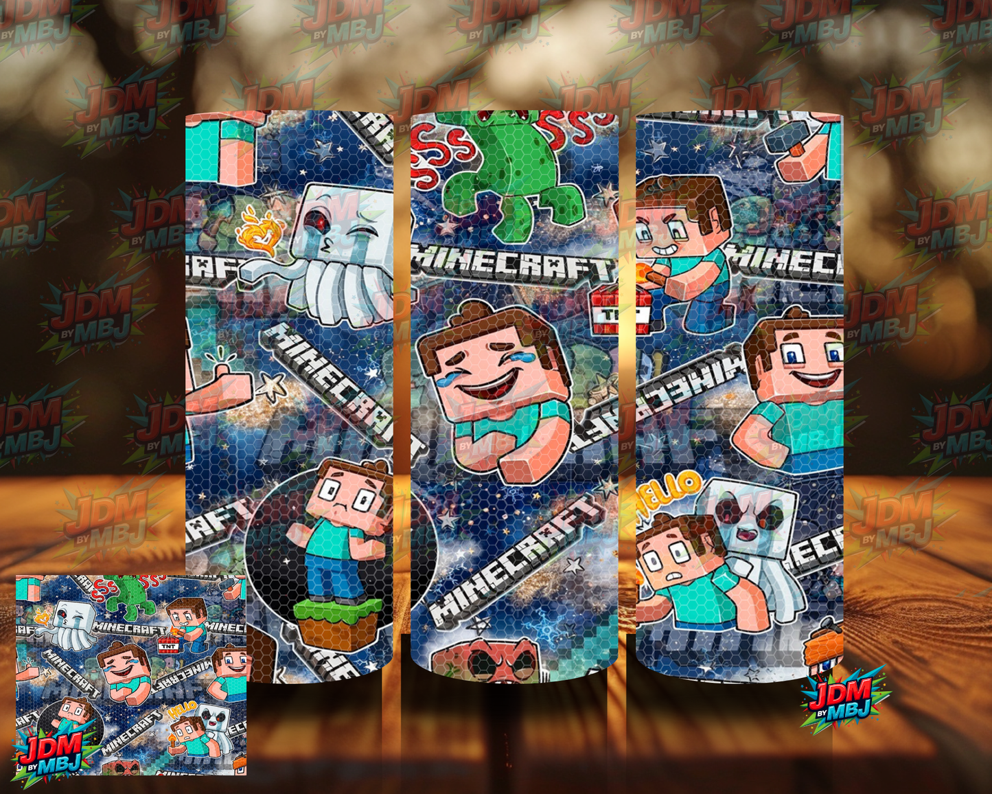 Rhinestone Minecraft 20oz Sublimation Prints