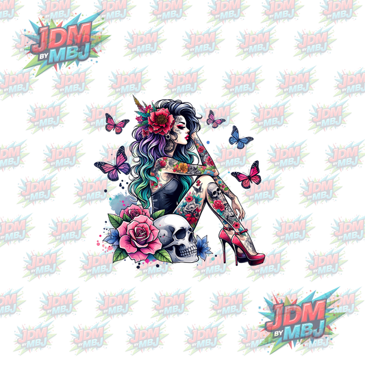 Iron On - Tattoo Girl DTF