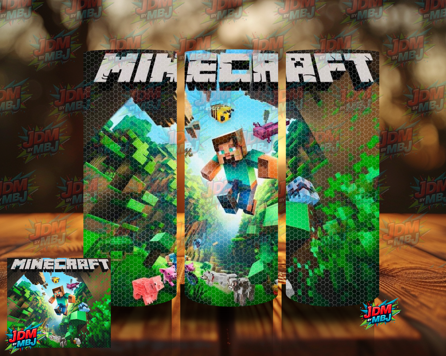 Rhinestone Minecraft 20oz Sublimation Prints