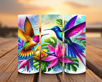 Impresiones de sublimación de aves y mariposas