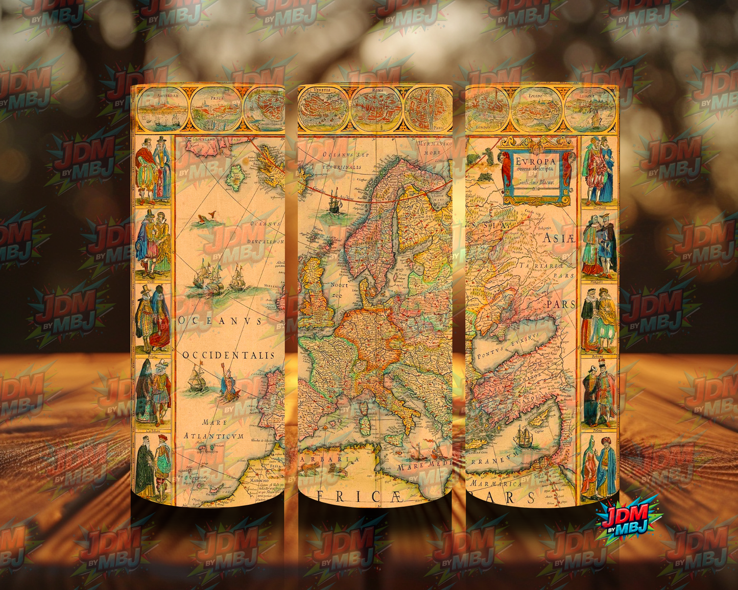 Inspired by World Maps Sublimation Prints