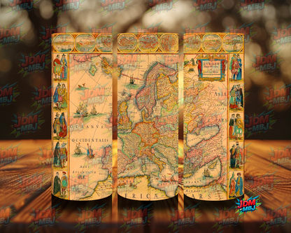 Inspired by World Maps Sublimation Prints