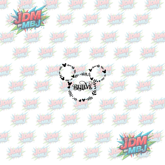 Iron On - Mickey Mouse "Believe" DTF
