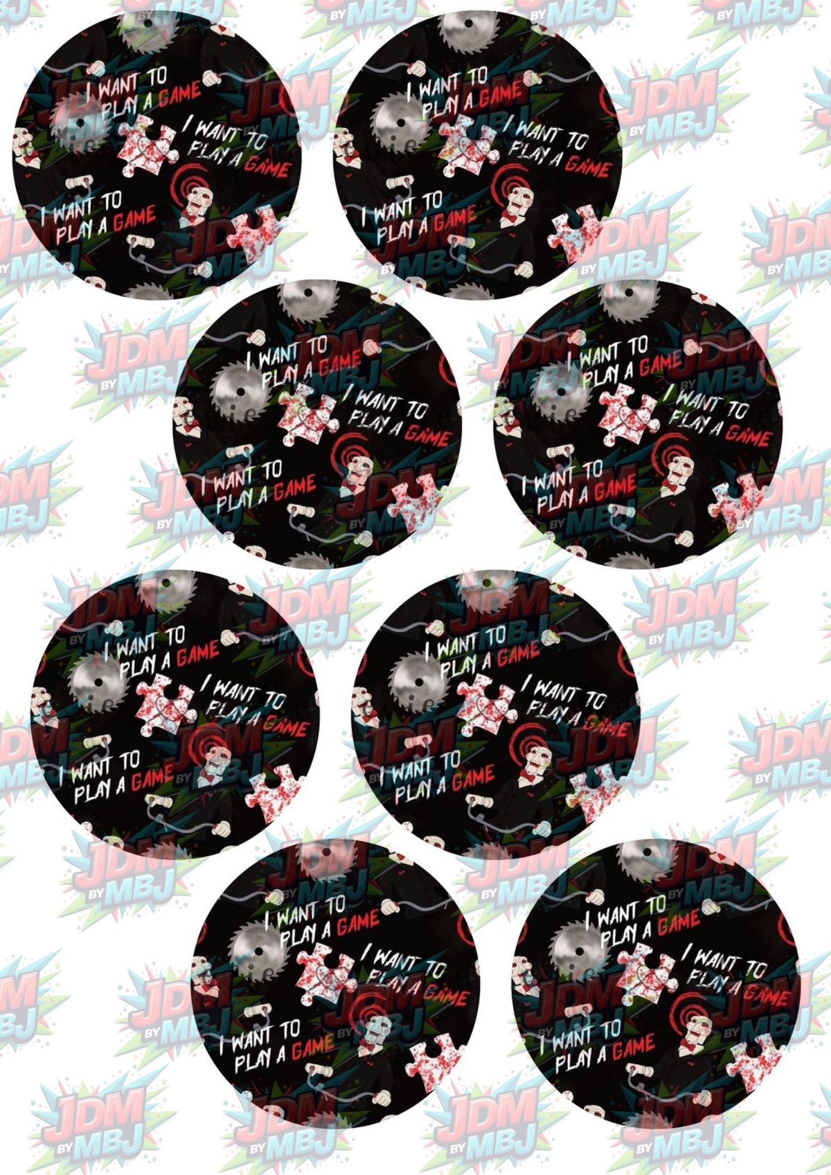 Inspired by I Want To Play A Game Coasters Sublimation Prints