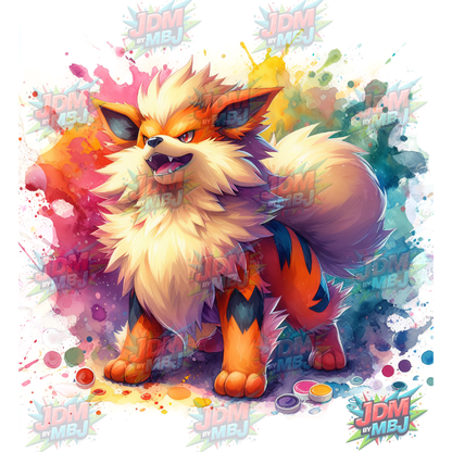 Pegatina termoadhesiva de Pokémon (2) DTF de 25 cm